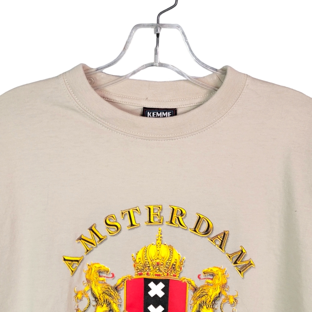 Kemme Amsterdam Holland Vintage Crested Logo Graphic Tee T-Shirt Men's L - Picture 4 of 10